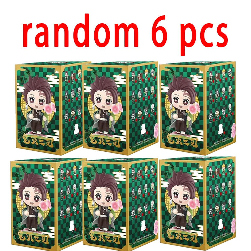 Demon Slayer Tanjiro Kamado Nezuko anime cartoon figure blind box creative personalized statue model ornament surprise gift box