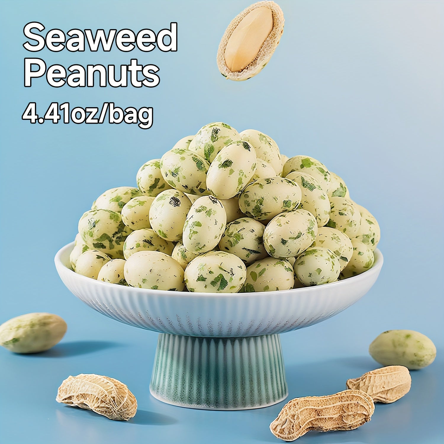 Japanese-Style Seaweed Peanut Bun Snacks - Crispy Sea Salt & Soy Sauce Flavored Peanuts, 125g Bag, Multi-Color Variety Pack for Afternoon Tea, Casual Snacking, and Parties, Party Snacks, Colorful Snack Packaging, Soy Sauce Fl